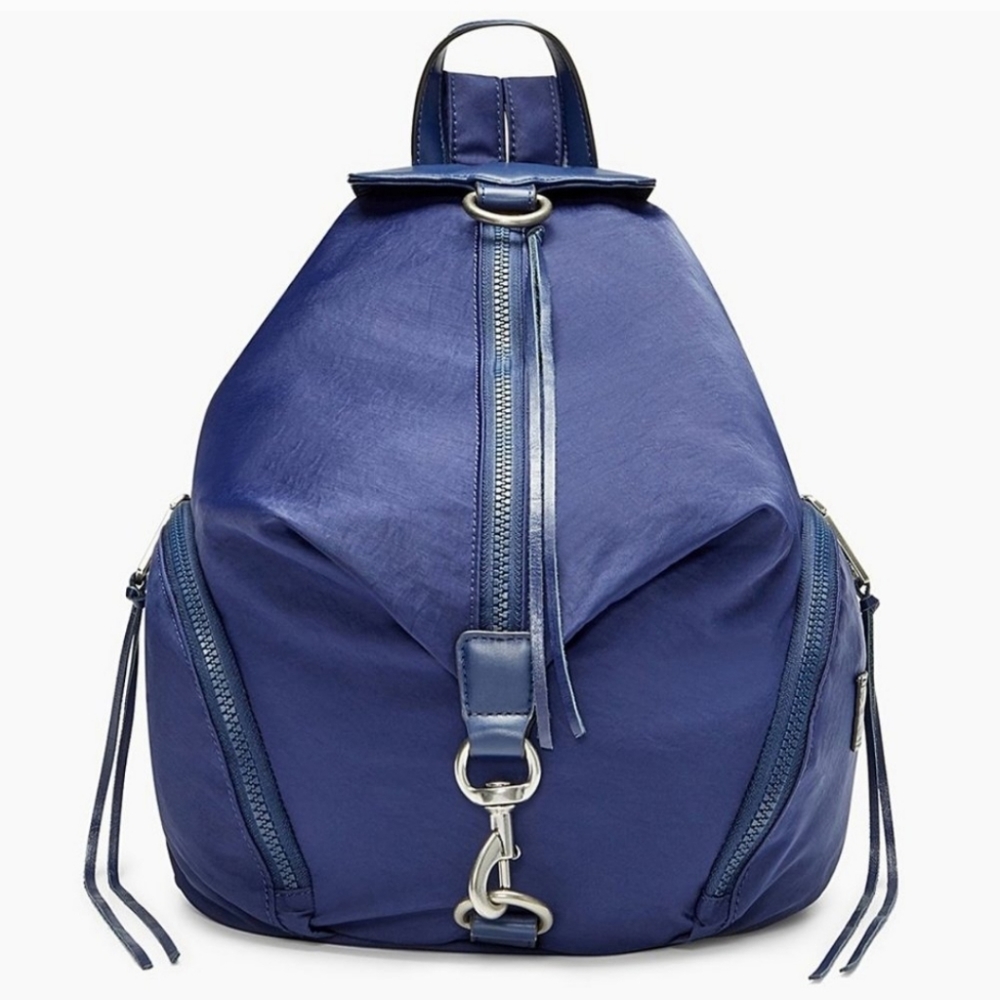 Rebecca Minkoff Julian Backpack medium nylon Navy Blue AUTHENTIC